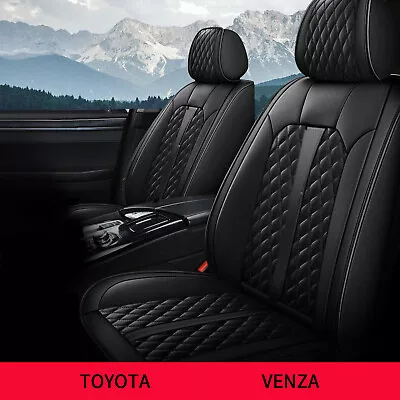 Car 5 Seat Covers Full-Surround Set For 2009-2020 Toyota Venza Faux Leather • $140.69