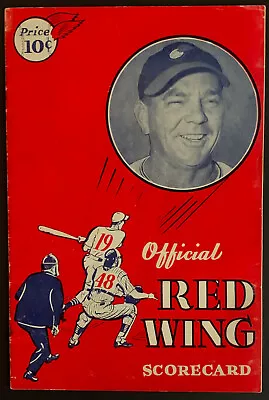 1948 Rochester Red Wings Baseball Scorecard AAA Program Vs Newark Bears  • $20