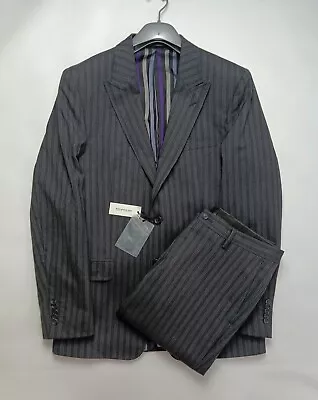 VERSACE COLLECTION NWT Men's Suit 100% Lana Wool Gray And Purple Size 50 • $250