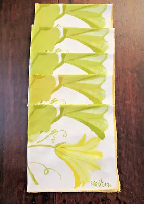 5 VTG Vera Cotton Dinner Napkins Yellow Squash/Zucchini Flowers 15.5  X 16  • $32