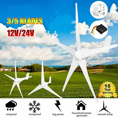 $122.40 • Buy 400W-1200W Wind Turbine Wind Generator Kit  Charger Controller With 3/5 Blades