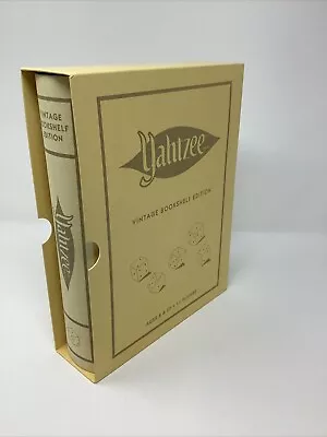 YAHTZEE Vintage Bookshelf Edition Collectible Linen Board Game - PRICED TO SELL • $11.99