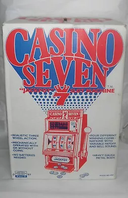 Vintage WACO Model 6935 CASINO SEVEN Mechanical SLOT MACHINE In Orig Box WORKS • $149.95