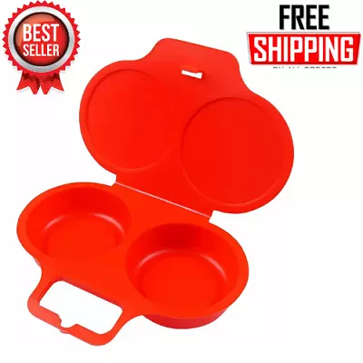 EGG Poacher Silicone Frying Red Poaching Perfect Good2heat Free Delivery • £3.19