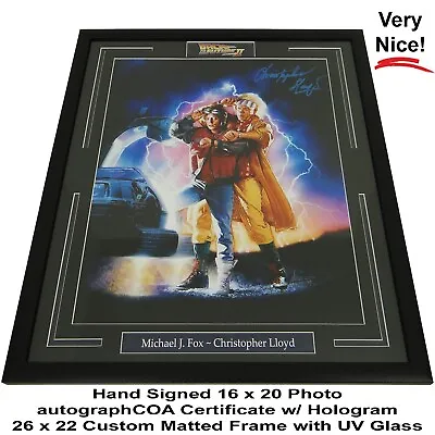 Christopher Lloyd Michael J Fox Back To The Future Signed 16x20 Photo Framed COA • $274.95