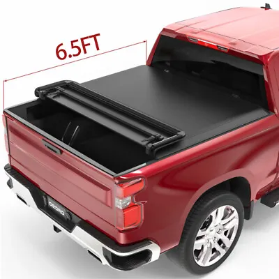 OEDRO 6.5FT 4-FOLD Truck Bed Tonneau Cover For 2015-2024 Ford F-150 W/ Light • $149.80