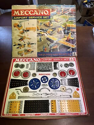 £62.50 • Buy Vintage Meccano Airport Service Set 4 From 1969, 100% Complete With Manuals