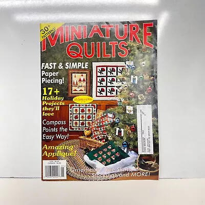 Miniature Quilts Vintage Magazines 1996 30+ Patterns Designs Back Issues #21 • $9.99