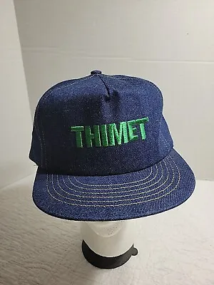 Vintage Swingster Denim Trucker Snapback Hat Thimet Embroidered Made In USA • $7.99