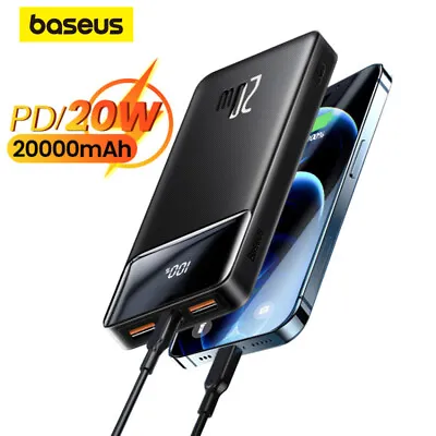 $45.99 • Buy Baseus 20W Power Bank 20000mAh External Battery Fast Charging Portable Charger