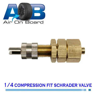 1/4 Compression Fit Schrader Valve Air Bag Suspension Inflation Load Assist Hose • $12