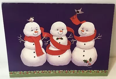 NEW Morehead Christmas Card 3 Cute Snowmen Red Scarves Birds Paper Magic Group • $2.99