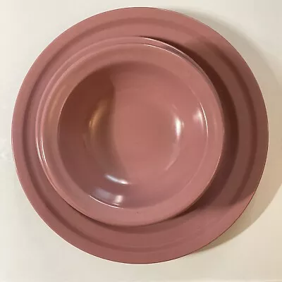 Vintage Pink Brookpark Restraware Melamine Plates Bowls Lot Of 5 Pieces • $16.98