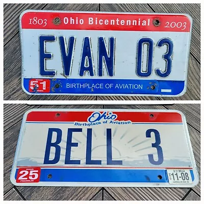 BELL 3 EVAN 03 Lot Of 3 Custom Ohio Vanity License Plates • $29.99