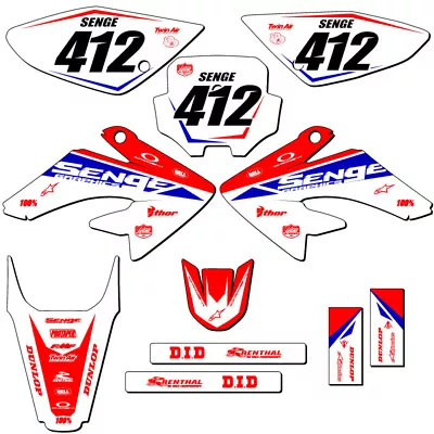 2004-2010 CRF 100 BINARY Red Senge Graphics Kit Compatible With Honda • $99.99