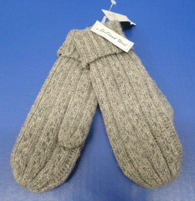 $26.95 • Buy Vintage Rockabilly SHETLAND WOOL Cable Knit Mittens Gloves Grey - New Old Stock!