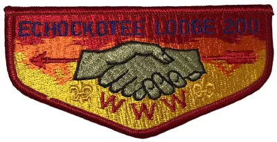 Echockotee Lodge 200 North Florida Council FL S8d Flap RED Bdr (YX564) • $8.95