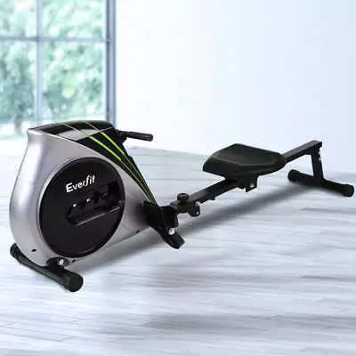 Everfit Rowing Machine Rower Elastic Rope Resistance Fitness Home Cardio Silver • $194.36