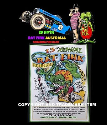 Original 13th Annual (2015) Rat Fink Reunion Poster • $19