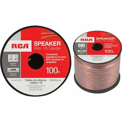 RCA 100ft 18-Gauge Speaker Wire • $12.99