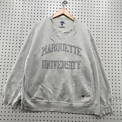 VTG Russell Athletic Pro Cotton XL Sweatshirt Marquette University USA  25x28.5 • $33.99