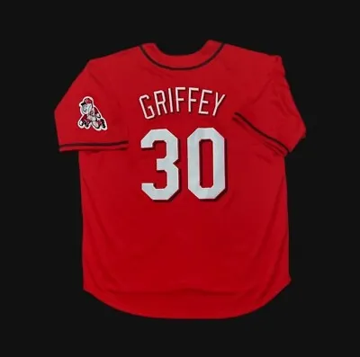 Ken Griffey Jr Jersey Cincinnati Reds 2005 Red Throwback Stitched NEW SALE! • $84.89
