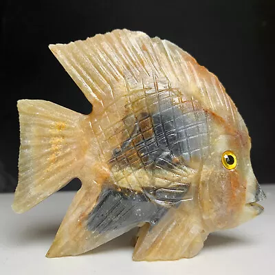 176gNatural Crystal Mineral Specimen. Amazon Stone. Hand-carved.The Fish.Gift.SR • $49.99