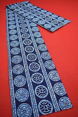 Vintage Japanese Fabric Cotton Antique Boro Patch Indigo Blue Dyed 54.7 /HD58/45 • $2.99