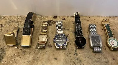 7 Men Watches Lot Seiko Movt Dakota Bulova Troica Read Below • $9.99