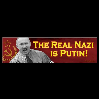 Anti Putin BUMPER STICKER Or MAGNET Decal Magnetic Dictator Vladimir Mustache • $4.99