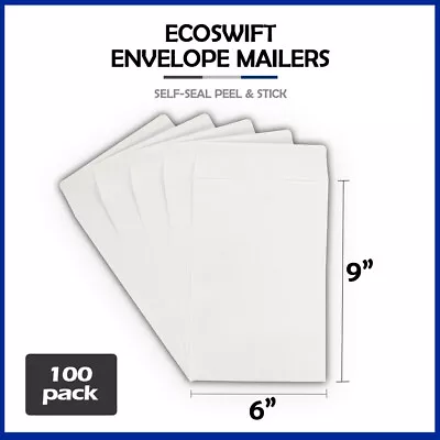 100 6x9  EcoSwift  Brand Self-Seal Catalog Mailing Shipping Kraft Paper Envelope • $16.98