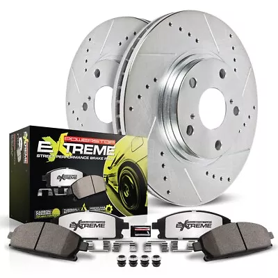 K367-26 Powerstop 2-Wheel Set Brake Disc And Pad Kits Rear For Saab 900 9000 • $242.29