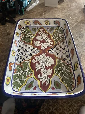 Mexico Decorative Cooking Casserole Mexican Bakeware; Marked; Clay Pottery • $48