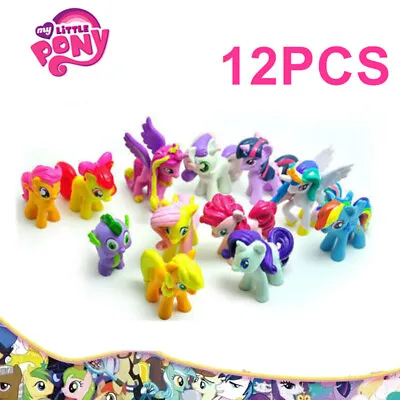 £6.44 • Buy 12PCS My Little Pony Action Figures Toy Cartoon Twilight Sparkle Model Toy Gifts