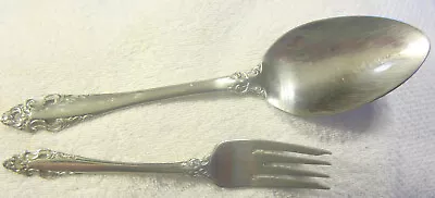 2 GORHAM PIERCED BAROQUE Piecesserving  Spoonfork Vintage • $9.49