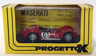 Progetto K 1/43 Scale Diecast 023 - Maserati Bircage #61 Tipo 60/61 - Red • $37.32