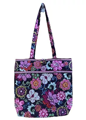 VERA BRADLEY Shoulder Bag LIBBY MOD FLORAL BROWN & PINK  RETIRED EUC Gorgeous! • $34.99