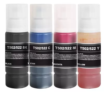 Ink Bottle Refill For T502 Epson EcoTank ET-3760 ET-3800 ET-3830 ET-3843 ET-3850 • $13.50