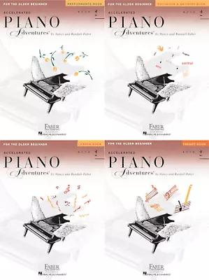 Faber Piano Adventures Older Beginner Accelerated Level 2 - Pack Set - 4 Books! • $27.99