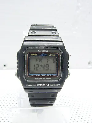 CASIO 1982 Marlin DW-200 Diver's 200M Multi Alarm Chrono Timer Watch • $60