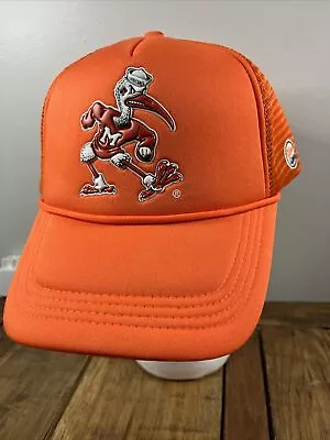 Dyme Life University Of Miami HURRICANES SnapBack Mesh Trucker Hat OSF Orange • $29.99