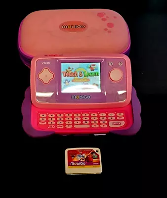 Vtech Mobigo 2 Touch Learning Pink System With 2 Games Works Great. • $35.99