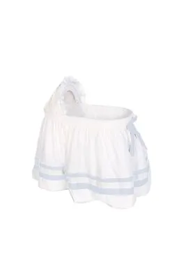 $114.45 • Buy Baby Doll Bedding Modern Hotel Style II Bassinet Skirt, Blue
