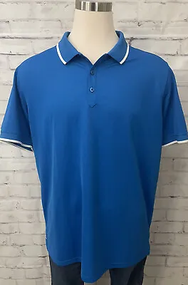 Oakley Polo XXL Reg Fit Hydrolix Golf Preppy Casual Outdoors Golfer Blue White • $16.58