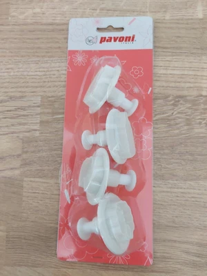 £5.99 • Buy 4 Pce Plunger Set Cake Cookies  Icing Cutter Embosser Stamp New Baby Gift