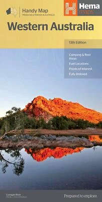 $10.80 • Buy Western Australia Handy Map - Hema - Scale 1:2500K | 13th Edition 2020