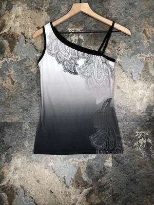 $17.99 • Buy PrAna Tank Top Arch Etta Womens Small S Paisley Dip Dye One Shoulder Tank