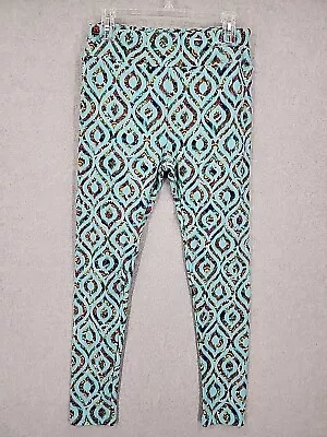 NEW LulaRoe Teal Multi Colored Abstract Pattern  Tall Curvy Leggings • $18.99