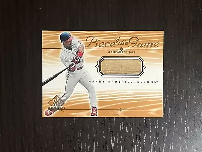 2000 SP Piece Of The Game Manny Ramirez GU Bat Card! #MR Indians Red Sox • $4.99