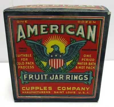 Vintage Cupples American  Fruit Jar Rings Rubbers In Box Of 12-NOS • $3.99